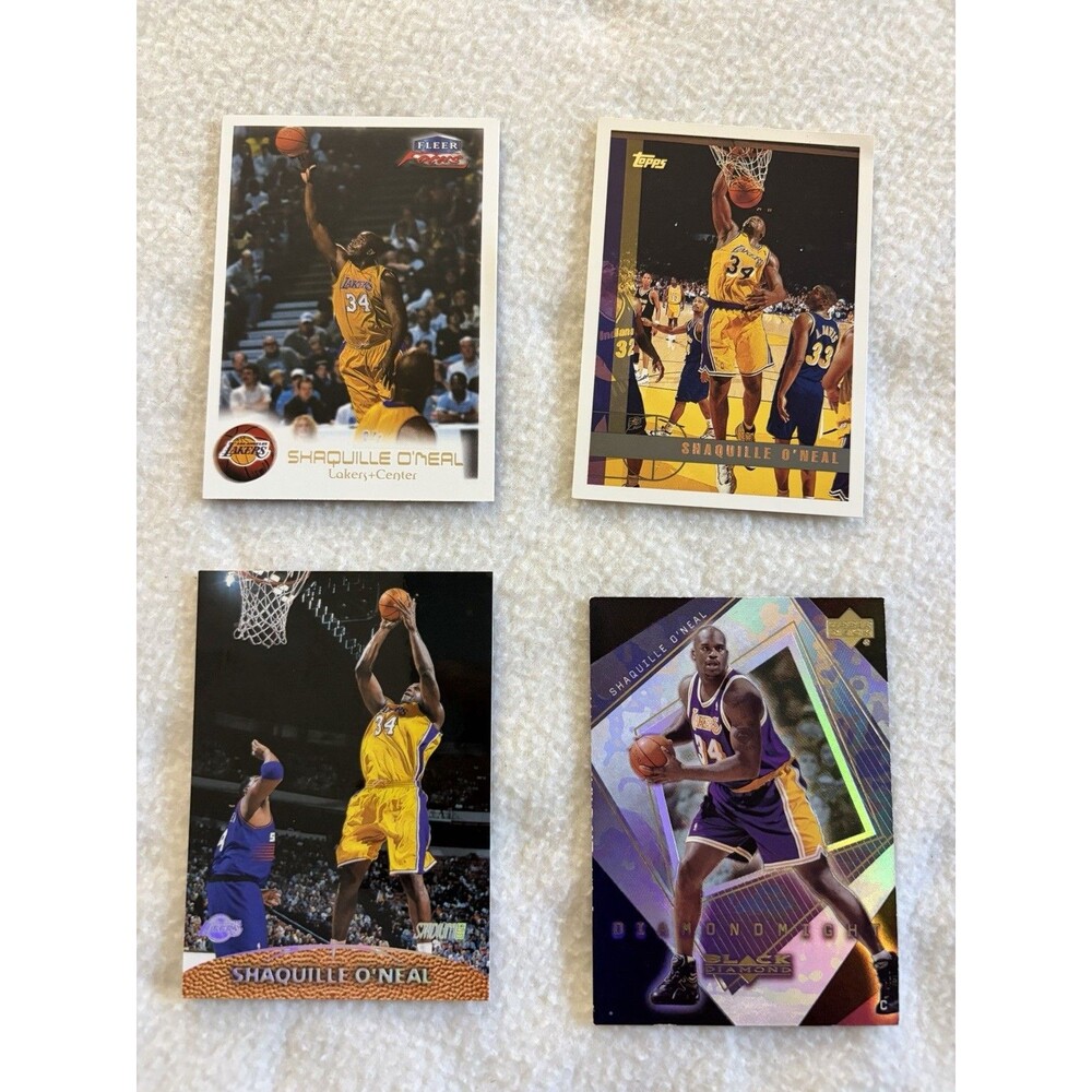 Vtg Shaquille O’Neal Basketball Card Lot Lakers Topps Fleer Black Diamond Shaq